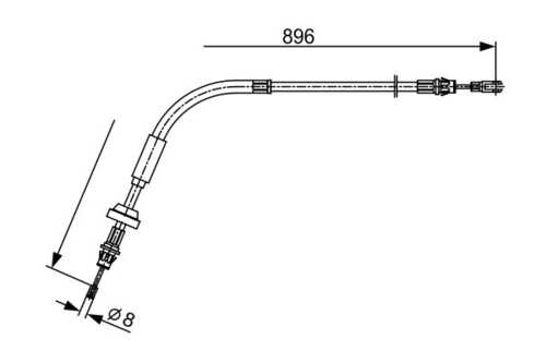 BOSCH 1 987 482 543 Трос, стояночная тормозная система