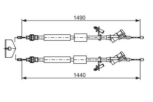 BOSCH 1987482721 Трос, стояночная тормозная система