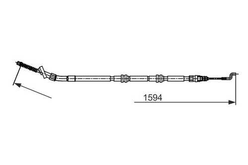 BOSCH 1 987 482 729 Трос ручника зад.! VW Amarok 2.0TDI 10>
