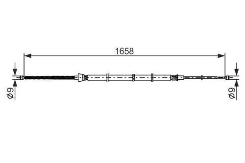 BOSCH 1987482865 Трос ручного тормоза VAG