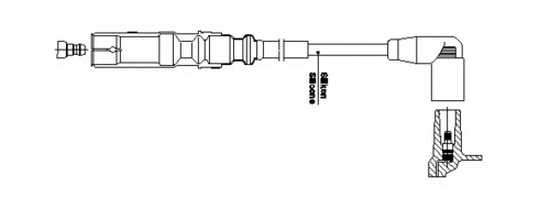 BREMI 1A32E26 Провод высоковольтный! Audi A3/A4 1.6i 94-04, VW Passat/Bora/Golf 1.6-2.0 96-12