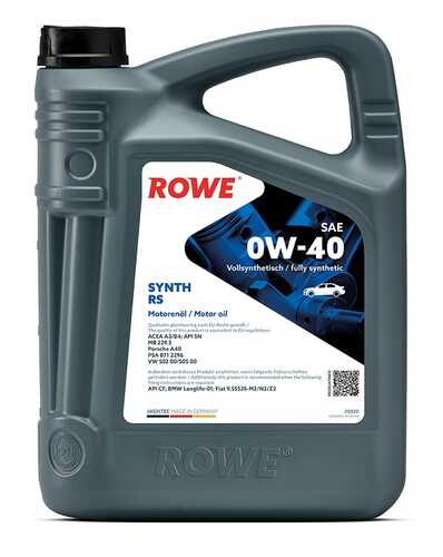 ROWE 20020-0050-99 Масло моторное HIGHTEC SYNT RS 0w-40 (5л)