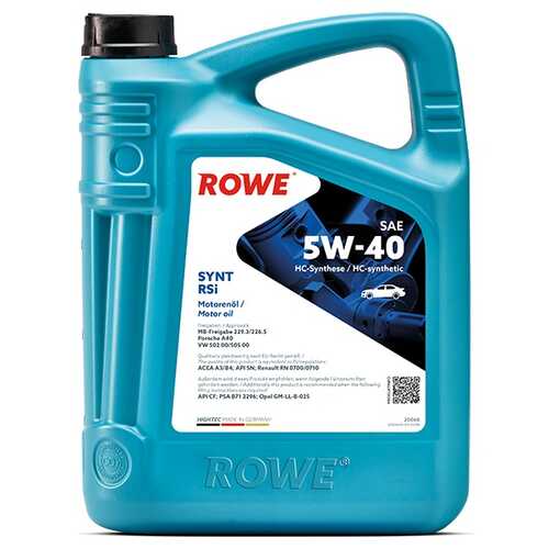 ROWE 20068004099 HIGHTEC SYNT RSi SAE 5W-40 (старый 20068-0040-03)