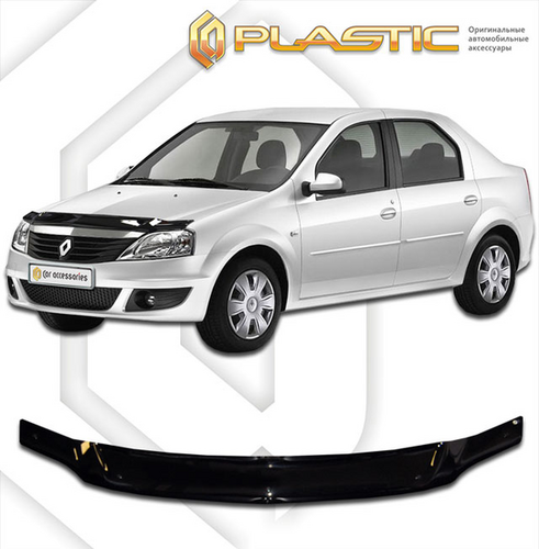 CAPLASTIC 2010010103927 Дефлектор капота Renault Logan 2010-2013 (Classic черный)