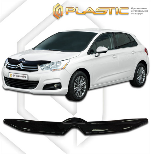 CAPLASTIC 2010010106911 Дефлектор капота Citroen C4 хетчбэк 2011 н. в. (Classic черный)