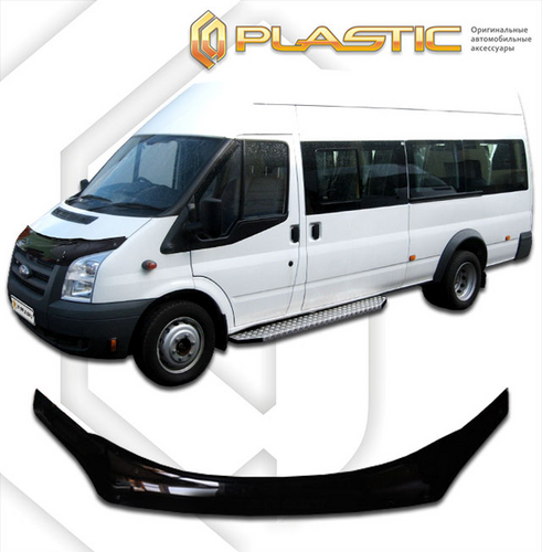 CAPLASTIC 2010060103854 Дефлектор капота (EXCLUSIVE) FORD TRANSIT 2008 (CLASSIC черный)