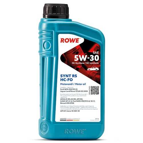 ROWE 20146-0010-99 Масло моторное HIGHTEC SYNT RS 5w-30 HC-FO (1л)