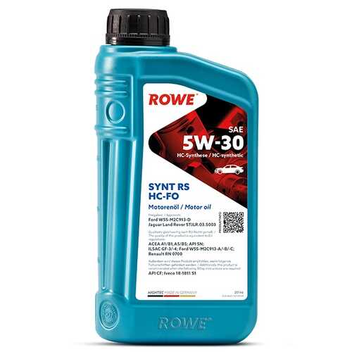 ROWE 20146001099 Масло моторное HIGHTEC SYNT RS 5w-30 HC-FO (1л)