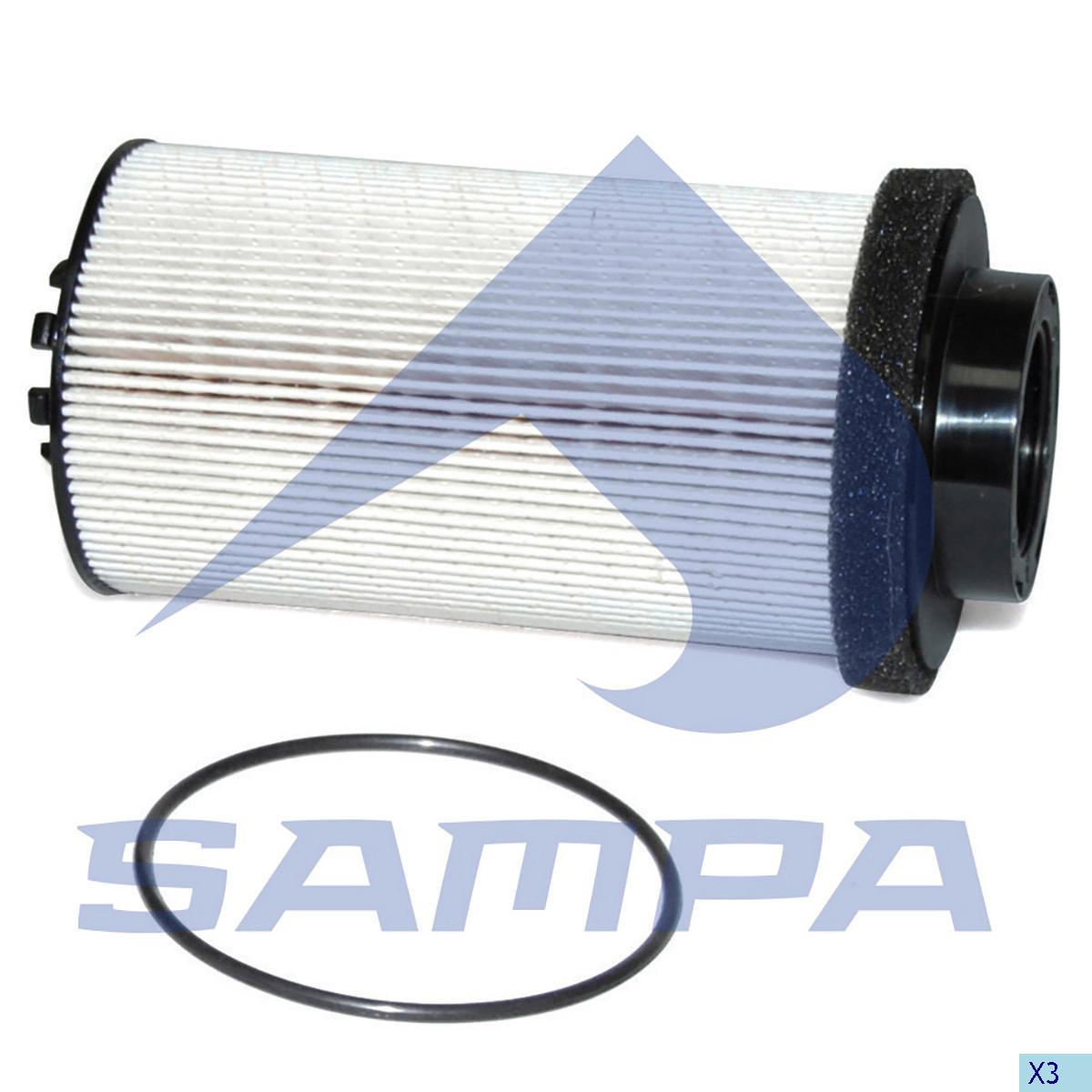 SAMPA 20242501 Фильтрующий элемент топлива! бумажный H204 D95/46 MB