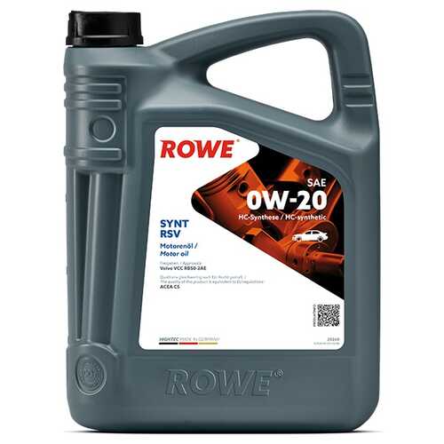 ROWE 20260005099 Масло HIGHTEC SYNT RSV SAE 0W-20 5л.
