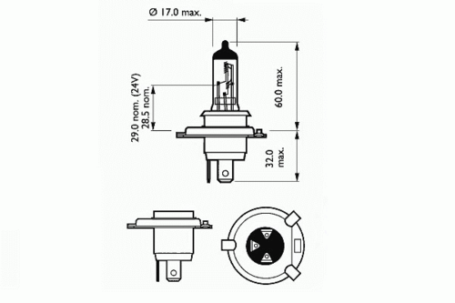 SCT 202792 Фара противотуманная, фара дальнего света, лампа накаливания