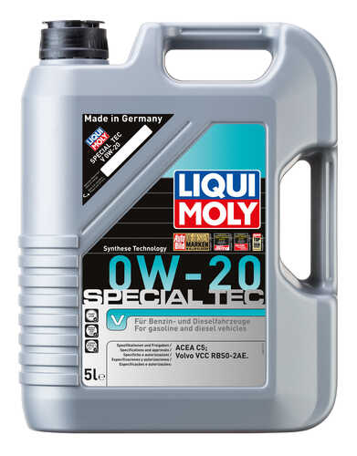 LIQUIMOLY 20632 Масло мотор.! синт. ACEA C5, Volvo VCC RBS0-2AE;Масло моторное Liqui Moly Special Tec V 0W-20 fully synthetic 5 л.