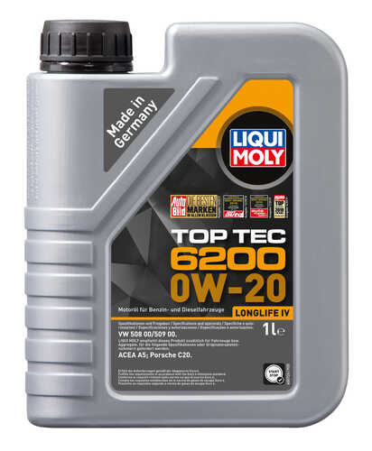 LIQUIMOLY 20787 LiquiMoly нс-синт. мот. масло Top Tec 6200 0W-20 (1л);Масло моторное Liqui Moly Top Tec 6200 0W-20 fully synthetic 1 л.