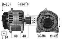 ERA 209028 Генератор! 150A 12V Nissan Micra/Juke/Cube/Note/Qashqai 1.5D 07>, Renault Megane