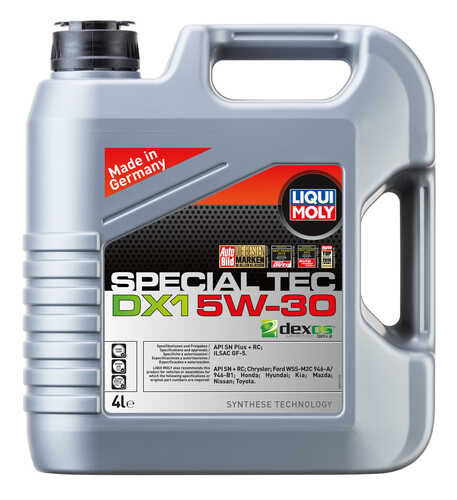 LIQUIMOLY 20968 LiquiMoly 5W30 Special Tec DX1 (4L) масло моторное синт. API SN/RC, ILSAC GF-5, Ford WSS-M2C 946-A