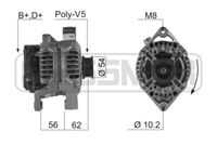 ERA 210227 Генератор! 12V 100A со шкивом Opel Astra/Vectra/Zafira/Corsa/Meriva 1.4/1.6/1.8/2.0 98>