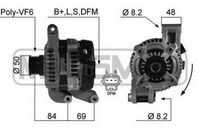 ERA 210328 Генератор! 12V 120A со шкивом восстановленный Ford Focus II/C-Max 1.4/1.8/2.0/2.5