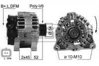 ERA 210347 Генератор! 14V 90A со шкивомcitroen Berlingo/C5/Jumper,Peugeot Partner/Boxer/806 1.4/1.6i 98>