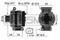 ERA 210422 Генератор! 14V 150A со шкивомford Transit, Land Rover Defender 2.4TDCi/3.2TDCi 06>