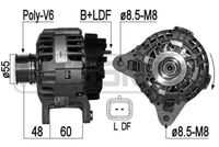 ERA 210856 Генератор! 12V 95A со шкивом восстановленный Renault Logan/Sandero 1.4-1.6 07>