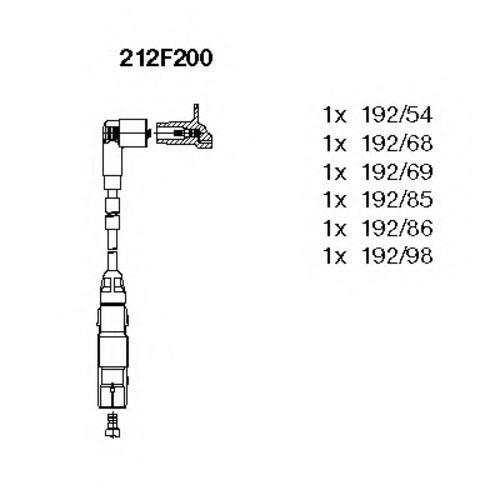 BREMI 212F200 Комплект проводов зажигания