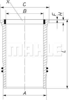 MAHLEKNECHT 213 LW 00100 001 Гильза цилиндра