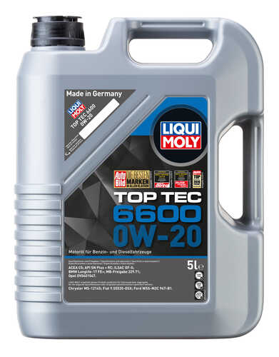 LIQUIMOLY 21411 LiquiMoly нс-синт. мот. масло Top Tec 6600 0W-20 SN Plus + RC C5 GF-5 (5л)