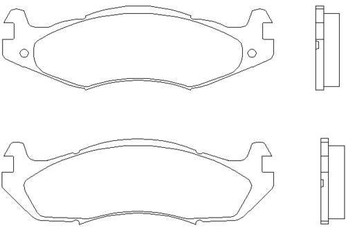 TEXTAR 2182001 Колодки дисковые передние! Jeep Cherokee 2.5-2.5TD 84-90/Wrangler 2.5/4.0 88-96