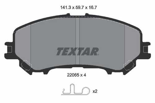 TEXTAR 2206503 Колодки дисковые передние! Nissan X-Trail 1.6/2.0/1.6dCi 13>