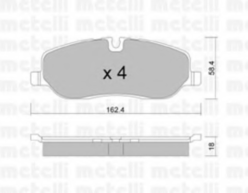 METELLI 22-0693-0 Колодки тормозные дисковые