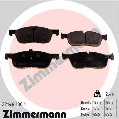 ZIMMERMANN 221461801 Колодка томозная