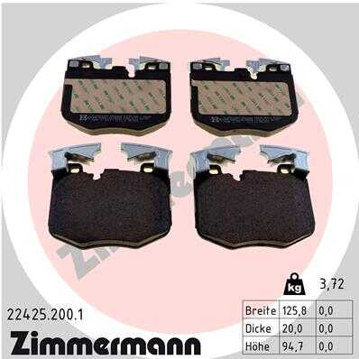 ZIMMERMANN 224252001 Колодка томозная