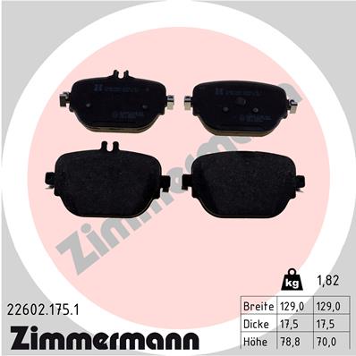 ZIMMERMANN 226021751 Колодка томозная