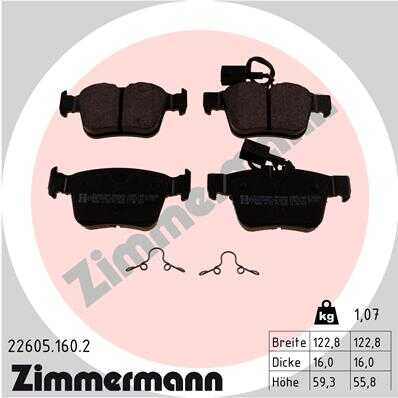 ZIMMERMANN 22605.160.2 Колодка томозная