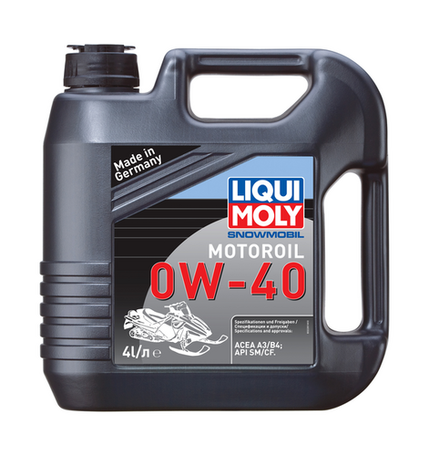 LIQUIMOLY 2261 LiquiMoly 0W40 Snowmobil Motoroil (4L) синт. масло моторн.! для снегох. API CF/SM, ACEA B4/A3;Масло моторное Liqui Moly Snowmobil Motoroil 0W-40 fully synthetic 4 л.