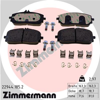 ZIMMERMANN 22944.185.2 Brake Pad Set, disc brake