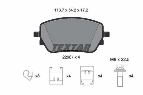 TEXTAR 2298701 Колодки тормозные дисковые задние! MB W177/W247/C118