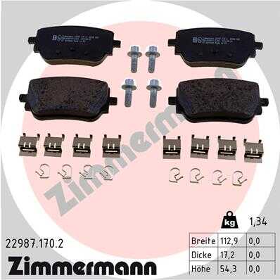 ZIMMERMANN 22987.170.2 Brake Pad Set, disc brake