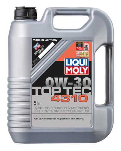 LIQUIMOLY 2362 П/с. мот. масло TOP TEC 4310 0W-30 C2 (5Л)