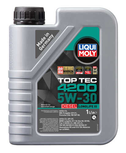 LIQUIMOLY 2375 LiquiMoly 5W30 Top Tec 4200 DIESEL (1L) масло мотор.! син. acea C3: VW 507 00,MB 229.51, BMW LL-04