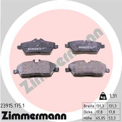 ZIMMERMANN 23915.175.1 Комплект тормозных колодок, дисковый тормоз
