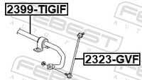 FEBEST 2399-TIGIF Стабилизатор передний d23