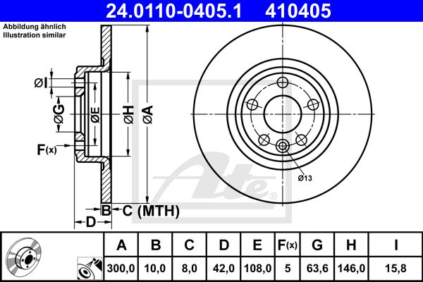 ATE 24011004051 Brake Disc