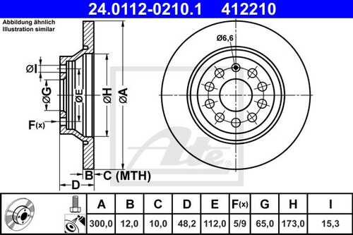 ATE 24011202101 Brake Disc