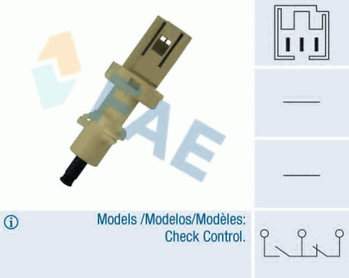 FAE 24410 Датчик стоп сигн. Alfa Romeo 155 all 92-97 Fiat Ducato 94>/Tempra 90-96/Tipo 88