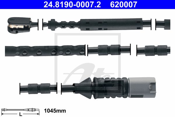 ATE 24819000072 Датчик износа колодок задних! L=1045 BMW F20/F21/F30/F31 10>