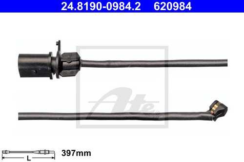 ATE 24819009842 Датчик износа колодок! передн. L=397 VW Touareg,Porsche Cayenne 02>