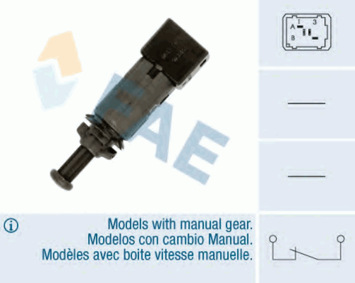 FAE 24890 Выключатель фонаря сигнала торможения