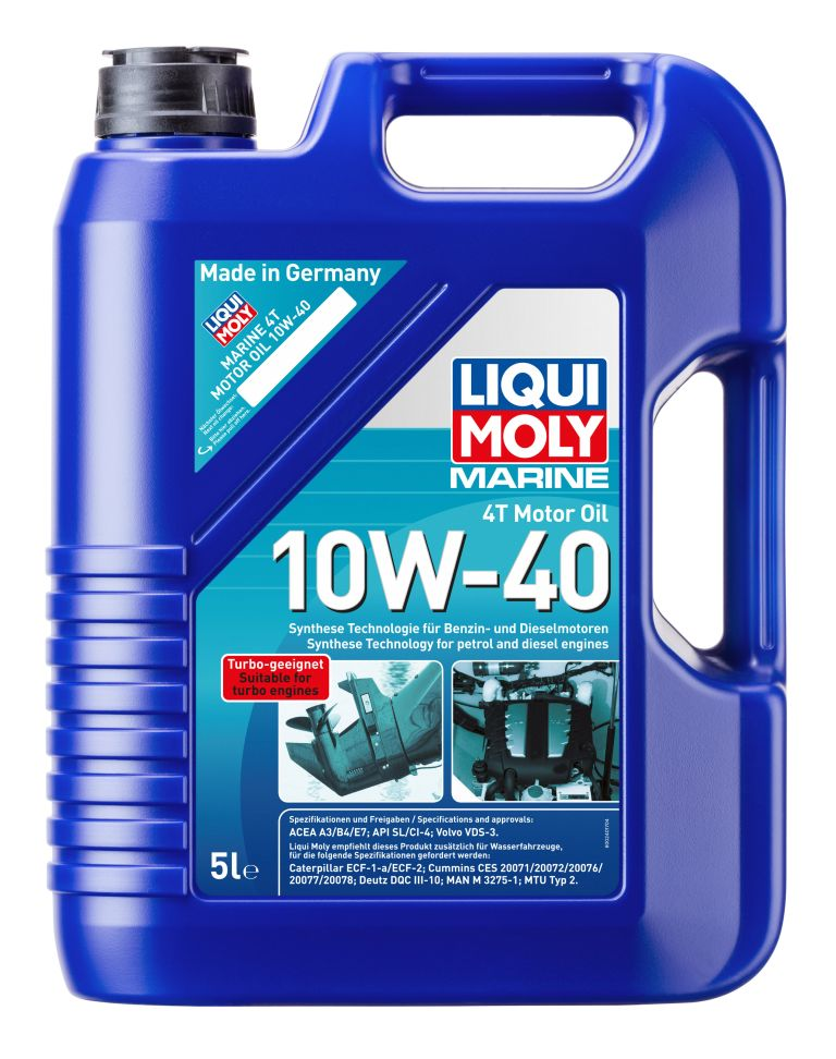 LIQUIMOLY 25013 LiquiMoly 10W40 Marine 4T Motor Oil (5L) синт. масло мотор.! для водн. техн. api CI-4/SL,ACEA A3/B4/E7