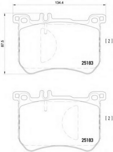 TEXTAR 2518301 Колодки дисковые передние! MB W222 S350-S400/SL R231 3.5/4.7 12>